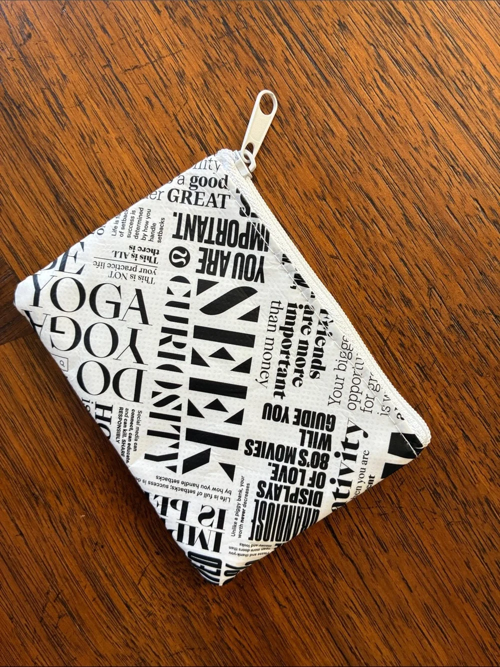 Lululemon Gift Card Zippered Card Case